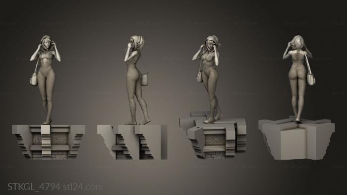 Figurines of girls (Spider Gwen, STKGL_4794) 3D models for cnc