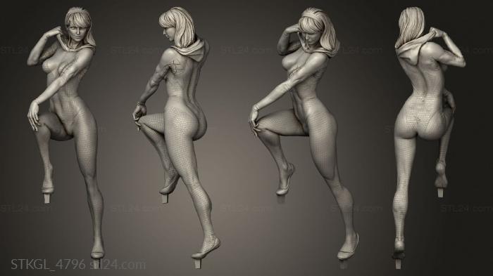 Figurines of girls (Spider Gwen Boby, STKGL_4796) 3D models for cnc