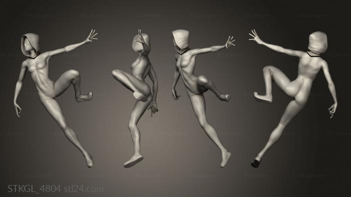 Figurines of girls (Spider Gwen Lamppost Lamp, STKGL_4804) 3D models for cnc