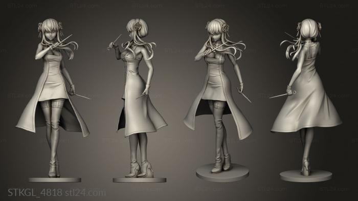 Figurines of girls (Spy Family, STKGL_4818) 3D models for cnc