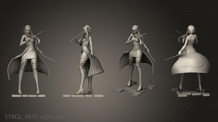 Figurines of girls (Spy Family Your Finger Bangs, STKGL_4819) 3D models for cnc