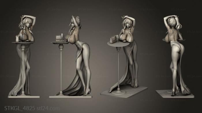 Figurines of girls (St Louis, STKGL_4825) 3D models for cnc