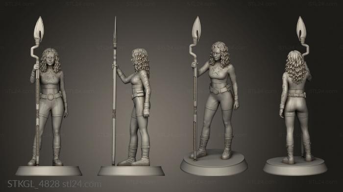 Figurines of girls (Star Girl, STKGL_4828) 3D models for cnc