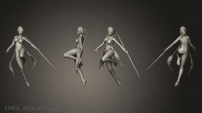 Figurines of girls (Star Wars Bastila Shan, STKGL_4830) 3D models for cnc