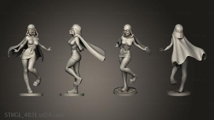 Figurines of girls (Star Wars Miss Darth Vader, STKGL_4831) 3D models for cnc