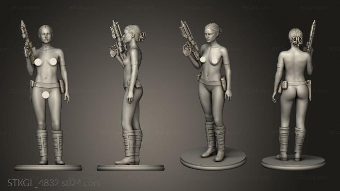 Figurines of girls (Star Wars Padme Amidala Padme NSFW, STKGL_4832) 3D models for cnc
