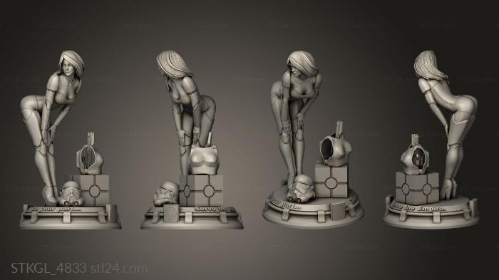 Figurines of girls (Star Wars Stormtrooper Girl, STKGL_4833) 3D models for cnc