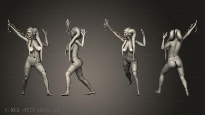 Figurines of girls (Star Wars Twi Lek Oola NSFW twilek dancer smiling rem, STKGL_4835) 3D models for cnc
