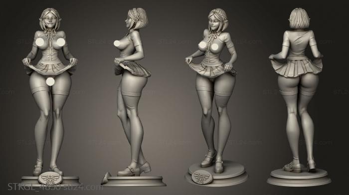 Figurines of girls (Zelda short hair, STKGL_4850) 3D models for cnc