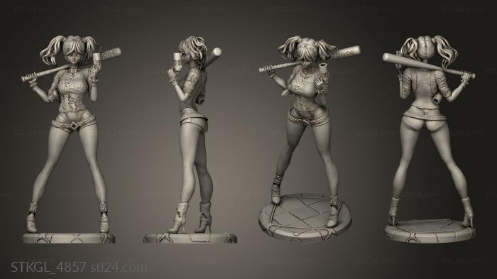 Figurines of girls (Stylized Harley Quinn Suicide Squad, STKGL_4857) 3D models for cnc