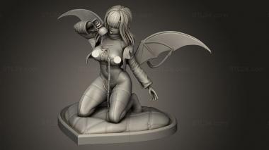 Figurines of girls (Succubus Chan BACK HAIR, STKGL_4860) 3D models for cnc