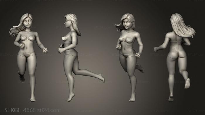Figurines of girls (Summer Time, STKGL_4868) 3D models for cnc