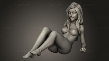 Figurines of girls (Summer Time, STKGL_4874) 3D models for cnc