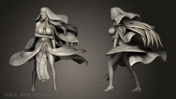 Figurines of girls (Sword Maiden TWO, STKGL_4888) 3D models for cnc