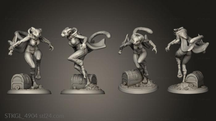 Figurines of girls (Tabaxi Hero Tier Dagger, STKGL_4904) 3D models for cnc