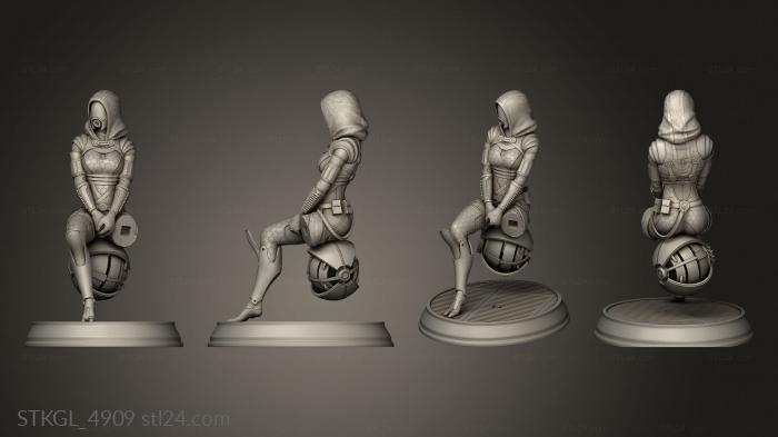Figurines of girls (Tali ZORAH, STKGL_4909) 3D models for cnc
