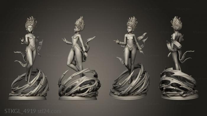 Figurines of girls (Tatsumaki One Punch Man Statue Big Stone, STKGL_4919) 3D models for cnc