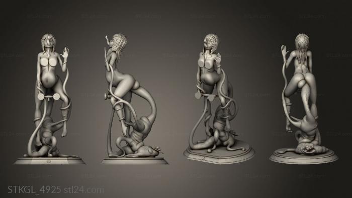 Figurines of girls (TENTACLE BELLY TB, STKGL_4925) 3D models for cnc