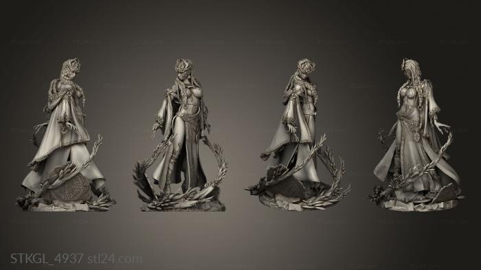 Figurines of girls (The Chenocryons Female Cryomancer, STKGL_4937) 3D models for cnc