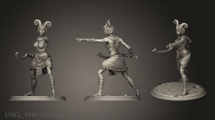 Figurines of girls (The Grand Hunt Karina, STKGL_4946) 3D models for cnc
