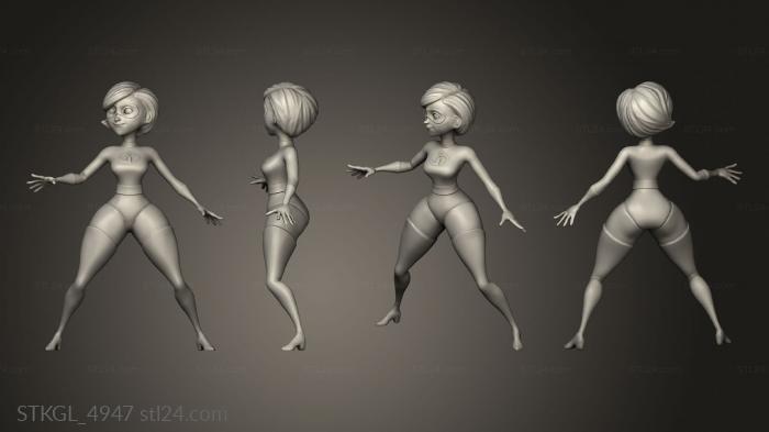 Figurines of girls (The Incredibles Elastigirl, STKGL_4947) 3D models for cnc