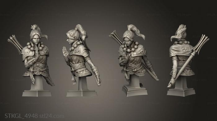 Figurines of girls (The Infinity and Void Female Monk PRE, STKGL_4948) 3D models for cnc