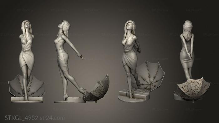 Figurines of girls (The Rain Is Over All, STKGL_4952) 3D models for cnc