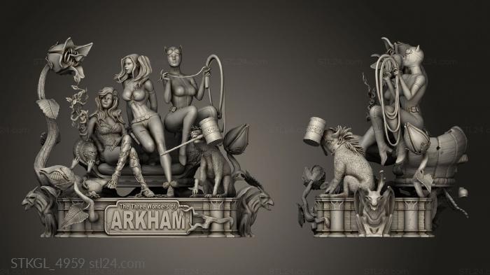 Figurines of girls (The Three Wonders Arkham side, STKGL_4959) 3D models for cnc