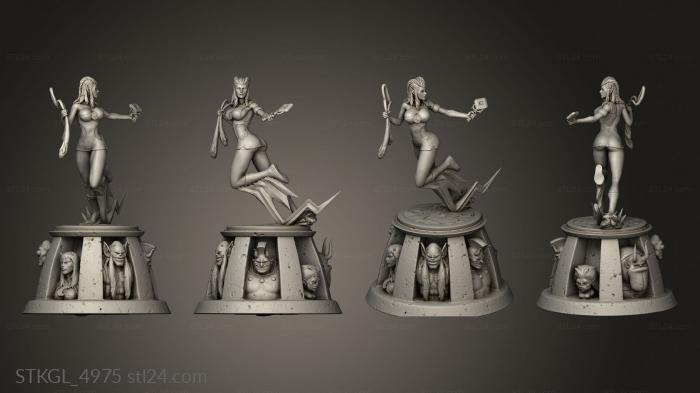 Figurines of girls (Thundercats Pumyra, STKGL_4975) 3D models for cnc