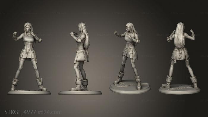Figurines of girls (Tifa Combat Stance, STKGL_4977) 3D models for cnc