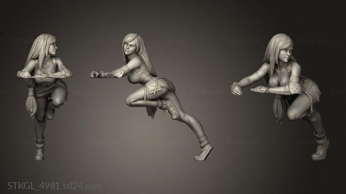 Figurines of girls (Tifa Lockhart, STKGL_4981) 3D models for cnc