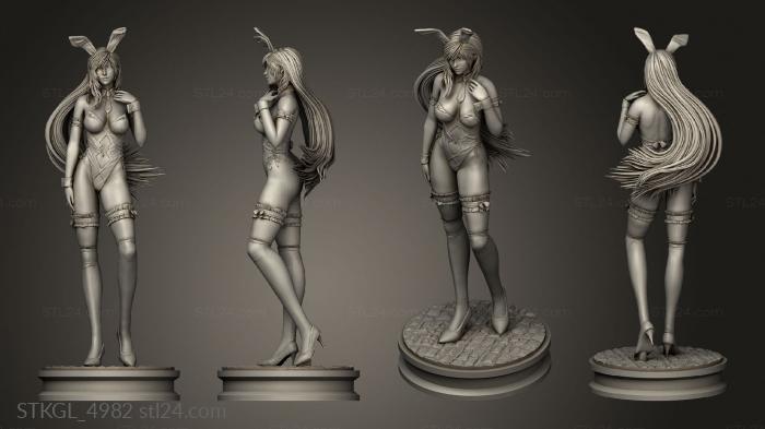 Figurines of girls (Tifa Lockhart Bunny, STKGL_4982) 3D models for cnc