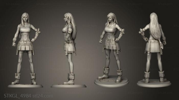 Figurines of girls (Tifa Lockhart Fantasy Remake, STKGL_4984) 3D models for cnc