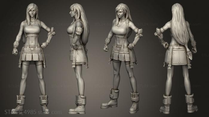 Figurines of girls (Tifa Lockhart Fantasy Remake base, STKGL_4985) 3D models for cnc