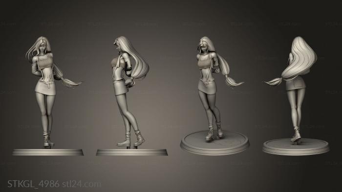 Figurines of girls (Tifa Lockhart Fantasy VII Elbow Protector, STKGL_4986) 3D models for cnc