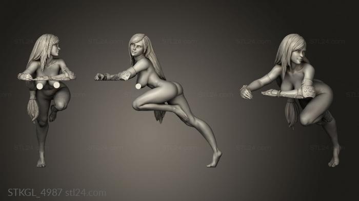 Figurines of girls (Tifa Lockhart NAKED, STKGL_4987) 3D models for cnc