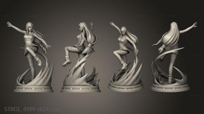 Figurines of girls (Tifa Mesh, STKGL_4989) 3D models for cnc