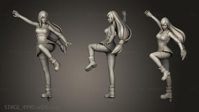 Figurines of girls (Tifa Modules Bangs, STKGL_4990) 3D models for cnc