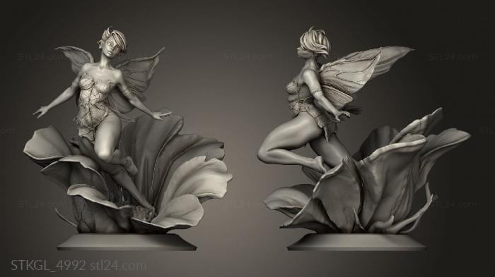 Figurines of girls (Tinker Bell, STKGL_4992) 3D models for cnc