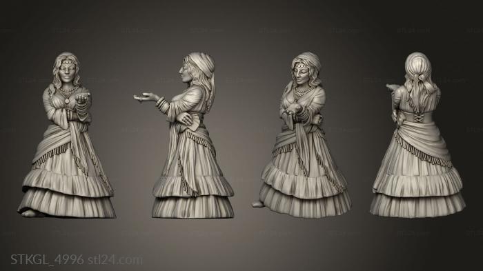 Figurines of girls (Tiny Furniture Figures Soothsayer, STKGL_4996) 3D models for cnc