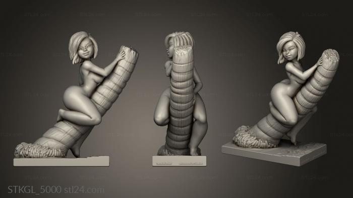 Figurines of girls (Naka NSFW naked, STKGL_5000) 3D models for cnc
