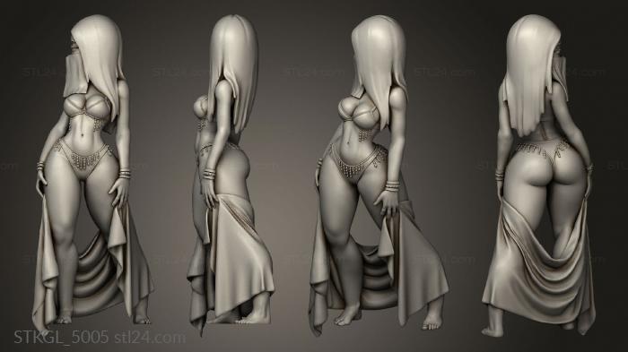 Figurines of girls (Yellow Sorceress NSFW, STKGL_5005) 3D models for cnc