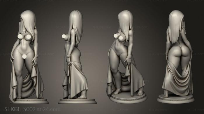 Figurines of girls (Yellow Sorceress NSFW Yel Sor naked, STKGL_5009) 3D models for cnc