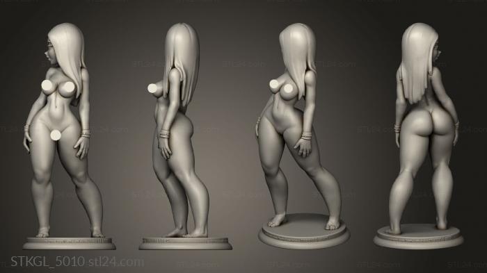 Figurines of girls (Yellow Sorceress NSFW Yel Sor naked, STKGL_5010) 3D models for cnc