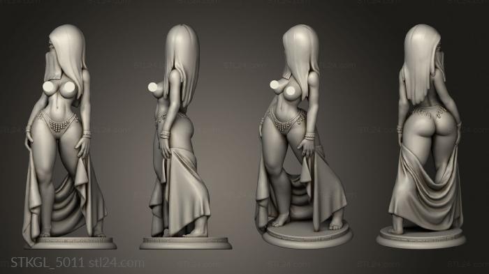 Figurines of girls (Yellow Sorceress NSFW Yel Sor top, STKGL_5011) 3D models for cnc