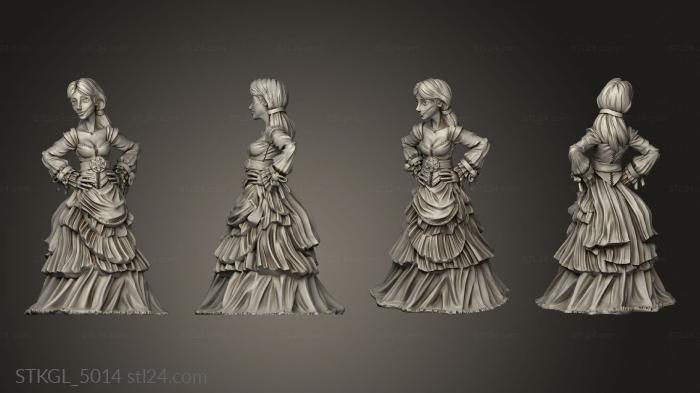 Figurines of girls (Townsfolkble Female, STKGL_5014) 3D models for cnc