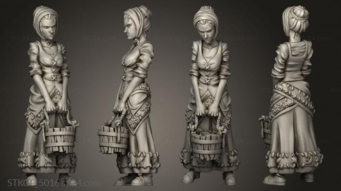 Figurines of girls (Townsfolk Town Girl, STKGL_5016) 3D models for cnc