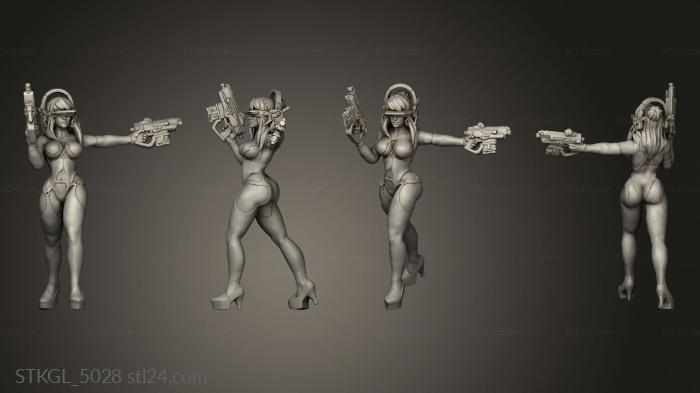 Figurines of girls (Tribes Cyberpunk CYBERDOLL JANELA CYBER DOLL, STKGL_5028) 3D models for cnc