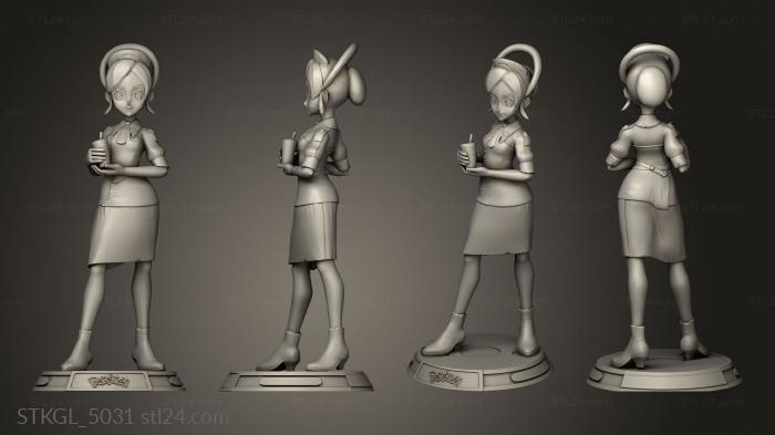Figurines of girls (Tricia Pokemon Masters, STKGL_5031) 3D models for cnc