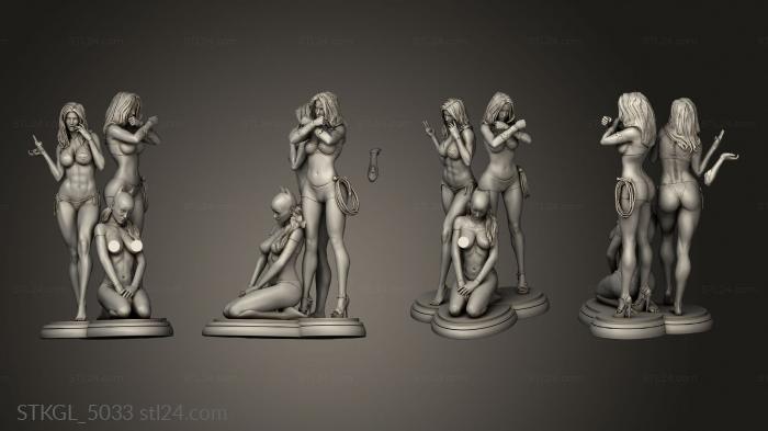 Figurines of girls (Trinity Girls BATGIRL, STKGL_5033) 3D models for cnc